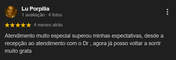 Avaliação Google — Odonto Prime